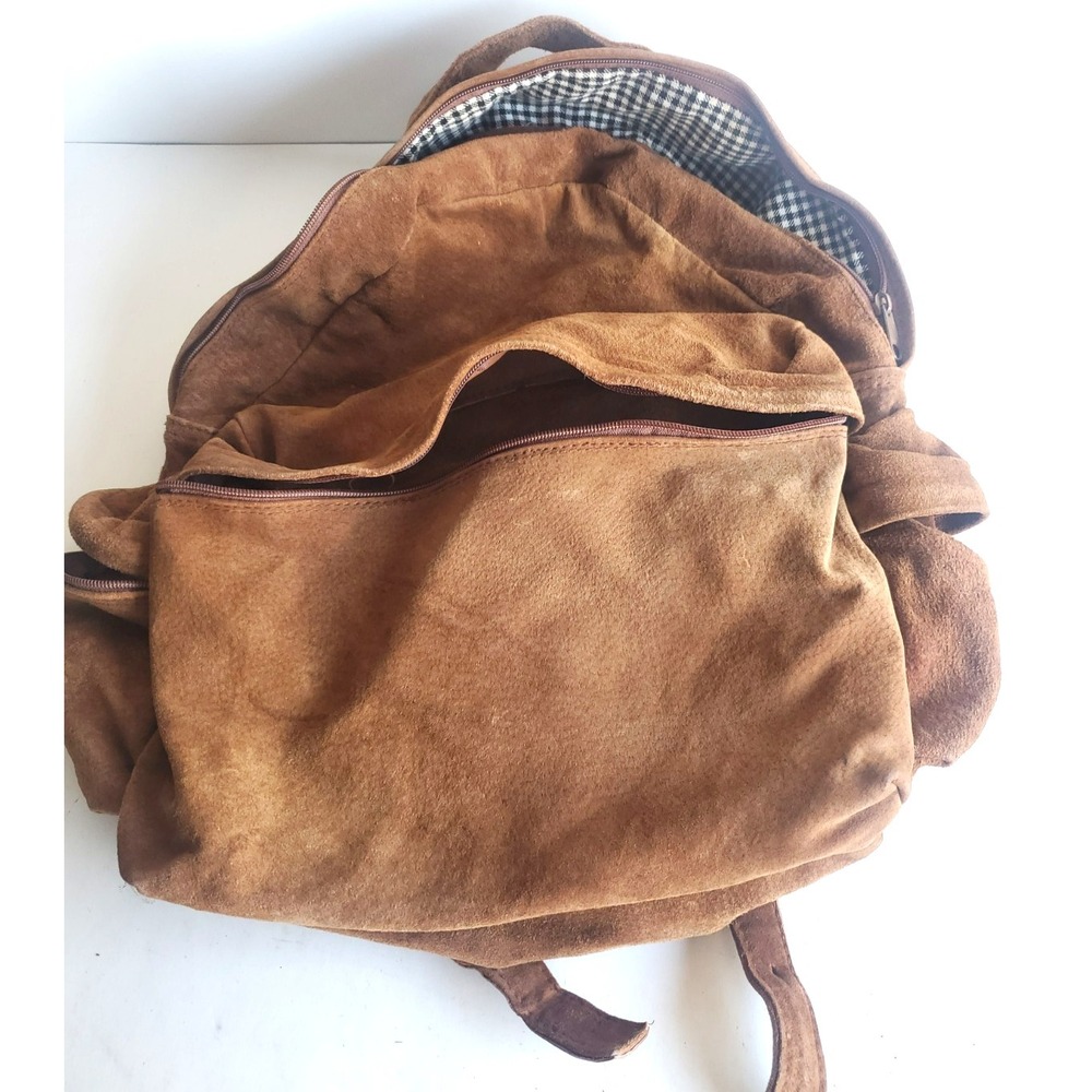 Yak Pak Mountain City Hippie VTG Inspired Backpack Leather Suede BOHO Lg Travel